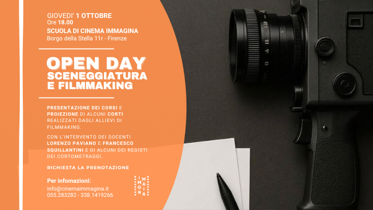 Open day Filmmaking e Sceneggiatura