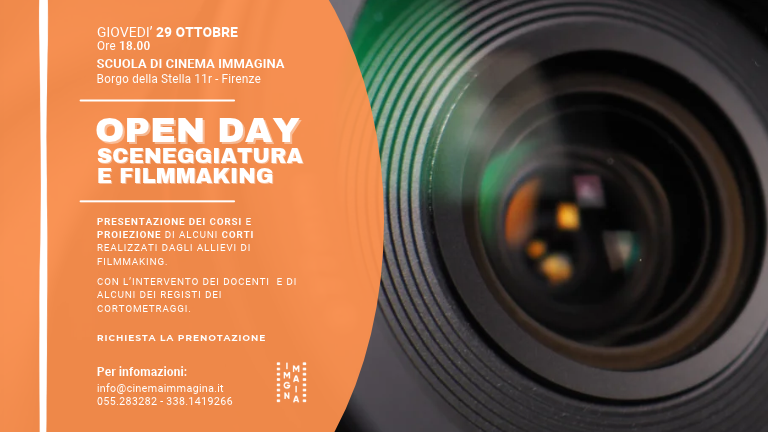 Open day Corsi di Filmmaking e Sceneggiatura